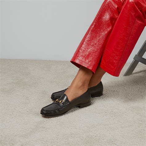 gucci leather loafers for women|gucci horsebit loafers women's.